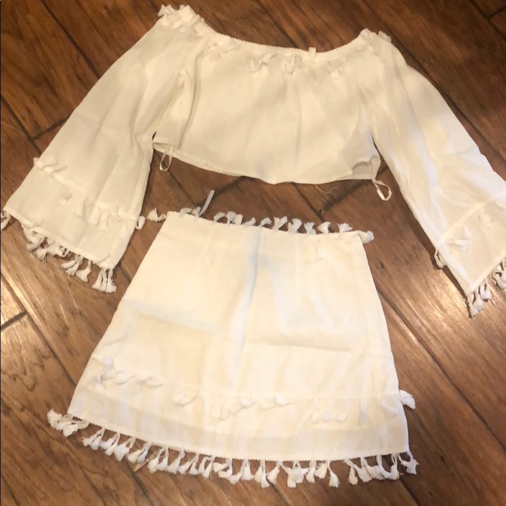 Two Piece White Dress
